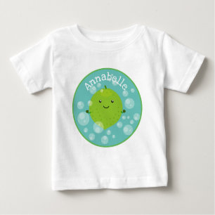 T-shirt Pour Bébé Illustration de bulles de chaux vert mou