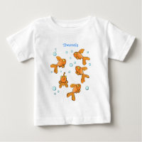 Illustration de caricature de poisson rouge orange