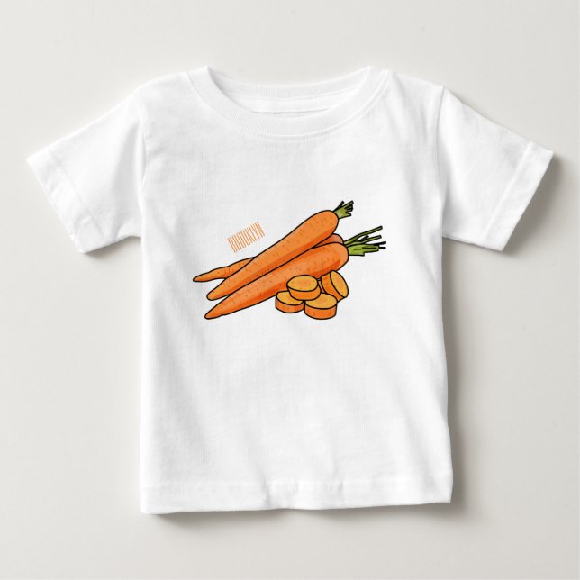 T-shirt Pour Bébé Illustration de carotte (Devant)