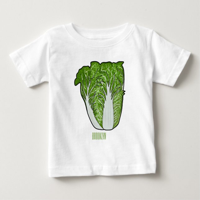 T-shirt Pour Bébé Illustration de chou chinois (Devant)