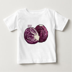 T-shirt Pour Bébé Illustration de chou rouge