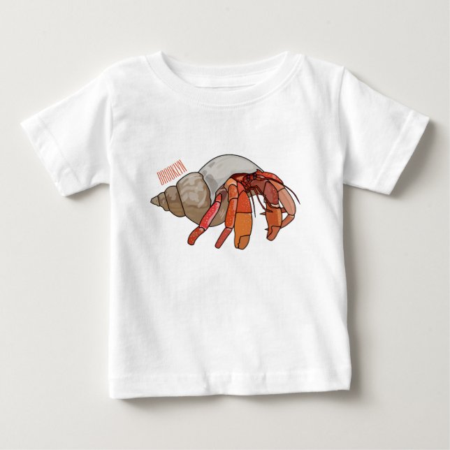 T-shirt Pour Bébé Illustration de crabe ermite (Devant)