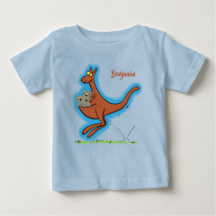T-shirt Pour Bébé Illustration de dessin animé Cute kangaroo et koal