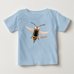 T-shirt Pour Bébé Illustration de dessin animé de guêpe frelon en co