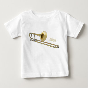 T-shirt Pour Bébé Illustration de dessin animé de Trombone