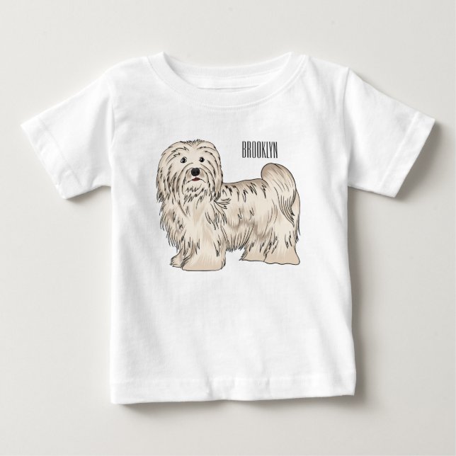 T-shirt Pour Bébé Illustration de dessin de chien de Havan (Devant)
