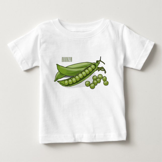 T-shirt Pour Bébé Illustration de dessin de pois (Devant)