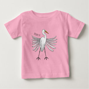 T-shirt Pour Bébé Illustration de dessin d'oiseau de grand feu