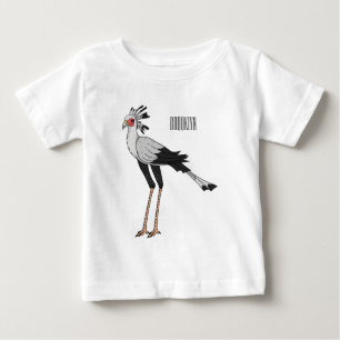 T-shirt Pour Bébé Illustration de dessin du secrétaire pour oiseaux