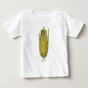 T-shirt Pour Bébé Illustration de dessin sur le maïs