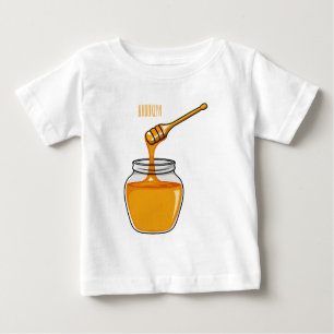 T-shirt Pour Bébé Illustration de dessin sur le miel