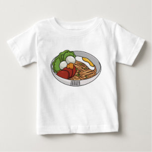 T-shirt Pour Bébé Illustration de dessin sur les nouilles