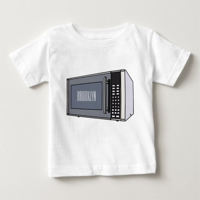 T-shirt Pour Bébé Illustration de dessin sur micro-ondes (Devant)