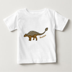 T-shirt Pour Bébé Illustration de dinosaure blindé Ankylosaurus