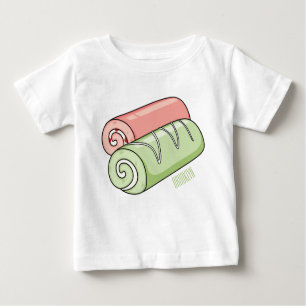 T-shirt Pour Bébé Illustration de gâteau suisse roll / roll