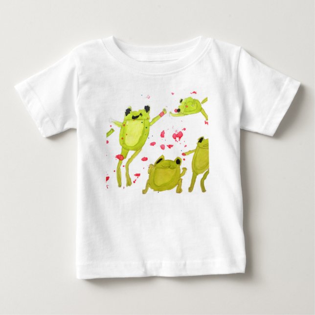 T-shirt Pour Bébé Illustration de grenouille mignonne (Devant)