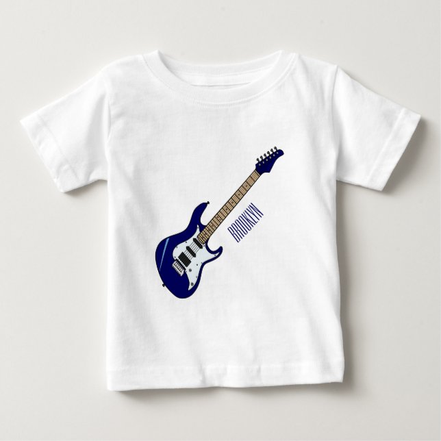 T-shirt Pour Bébé Illustration de guitare électrique (Devant)