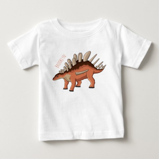 T-shirt Pour Bébé Illustration de Kentrosaurus (Devant)