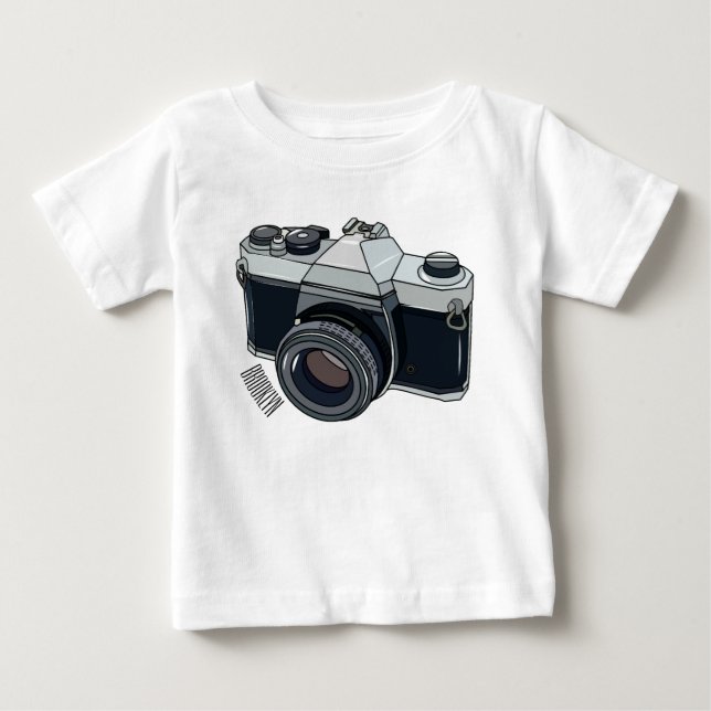 T-shirt Pour Bébé Illustration de la caméra (Devant)