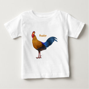 T-shirt Pour Bébé Illustration de la caricature d'oiseaux de jungle 