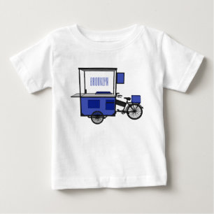 T-shirt Pour Bébé Illustration de la charrette alimentaire