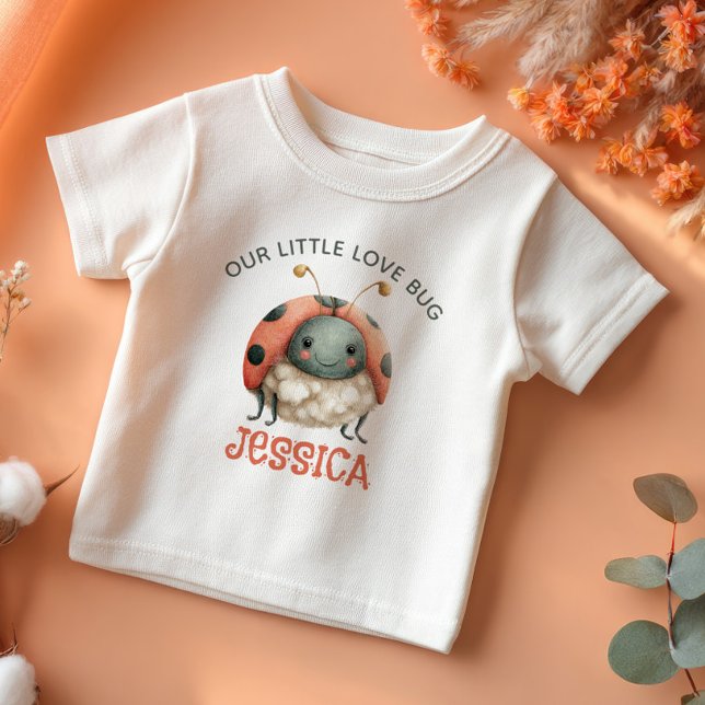 T-shirt Pour Bébé Illustration de la coccinelle mignonne Pastel Aqua (Créateur téléchargé)