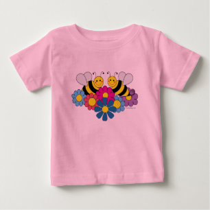 T-shirt Pour Bébé Illustration de la conception des abeilles et des 