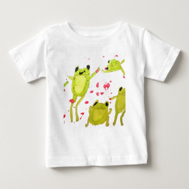 T-shirt Pour Bébé Illustration de la grenouille mûre (Devant)