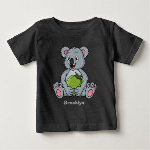 T-shirt Pour Bébé Illustration de la koala de Cute et de la noix de 