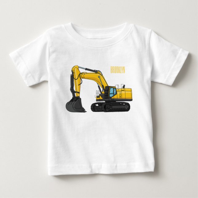 T-shirt Pour Bébé Illustration de la pelle Crawler (Devant)