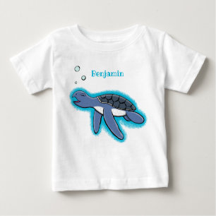 T-shirt Pour Bébé Illustration de la petite tortue de mer