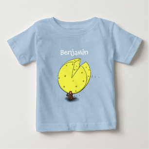 T-shirt Pour Bébé Illustration de la souris mignonne et du fromage