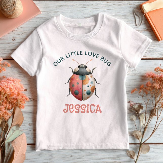 T-shirt Pour Bébé Illustration de l'aquarelle du coléoptère mou avec (Créateur téléchargé)