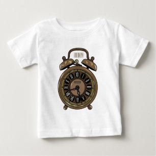 T-shirt Pour Bébé Illustration de l'horloge d'alarme