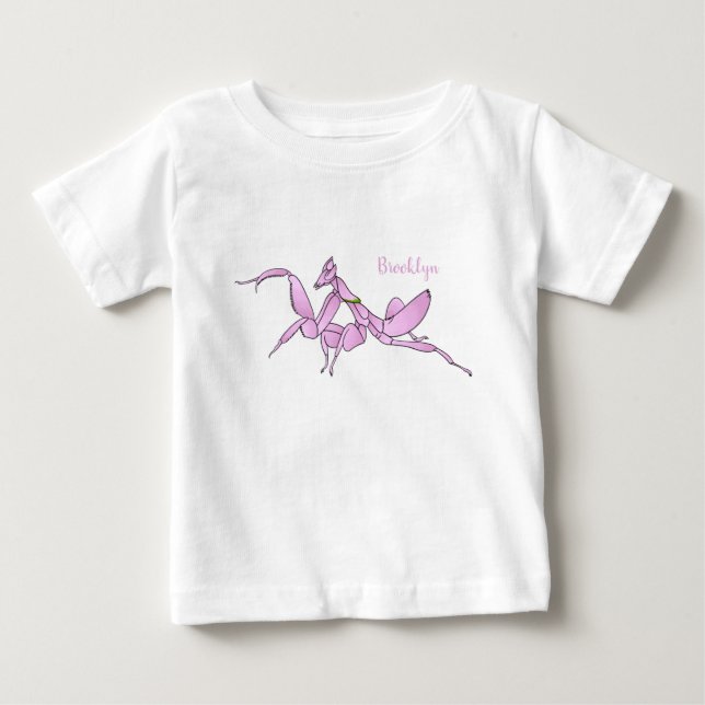 T-shirt Pour Bébé Illustration de l'orchidée mante (Devant)