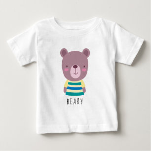 T-shirt Pour Bébé Illustration de l'ours mignon - personnalisable
