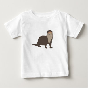 T-shirt Pour Bébé Illustration de loutre mignonne