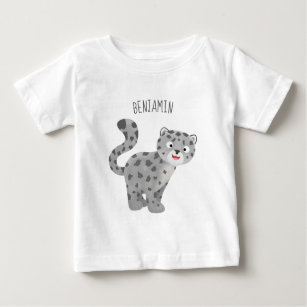 T-shirt Pour Bébé Illustration de mignon léopard des neiges