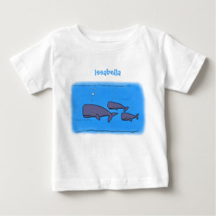 T-shirt Pour Bébé Illustration de mignonne migratrice de baleines à