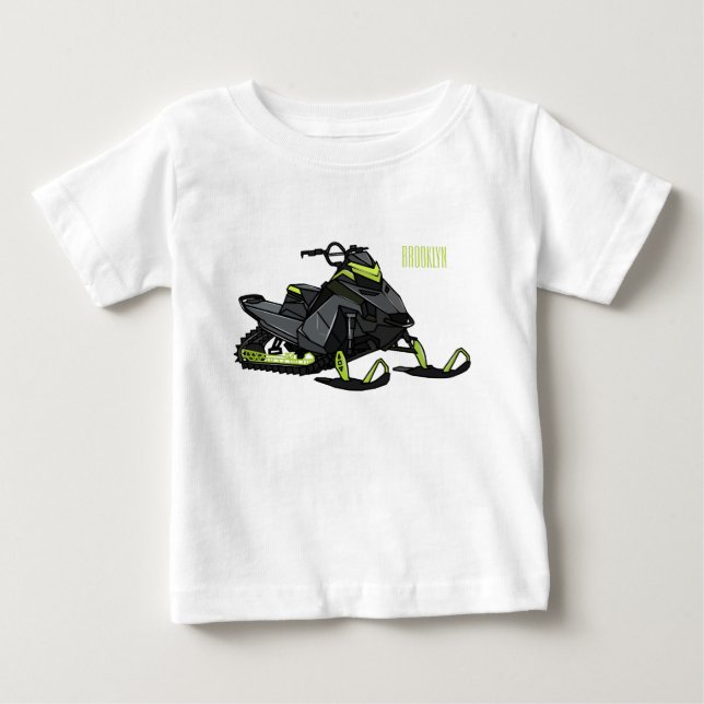 T-shirt Pour Bébé Illustration de motoneige (Devant)