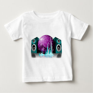 T-shirt Pour Bébé illustration de musique avec les haut-parleurs et