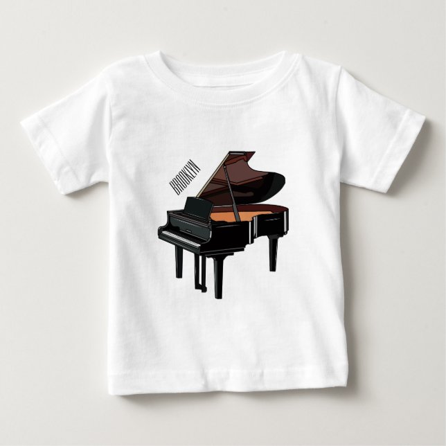 T-shirt Pour Bébé Illustration de piano (Devant)