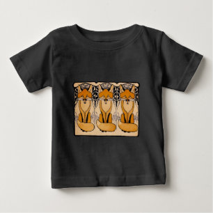 T-shirt Pour Bébé Illustration de renards Art Nouveau   Faune forest