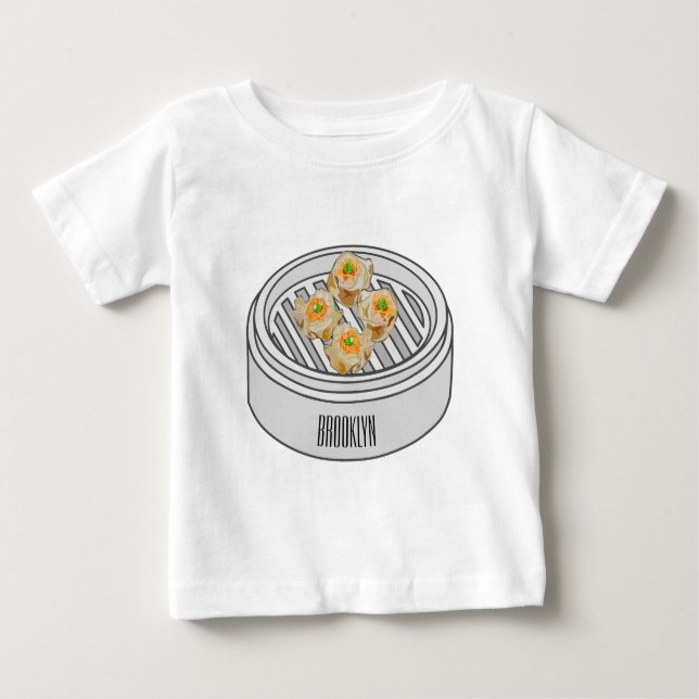T-shirt Pour Bébé Illustration de Shumai dim sum (Devant)