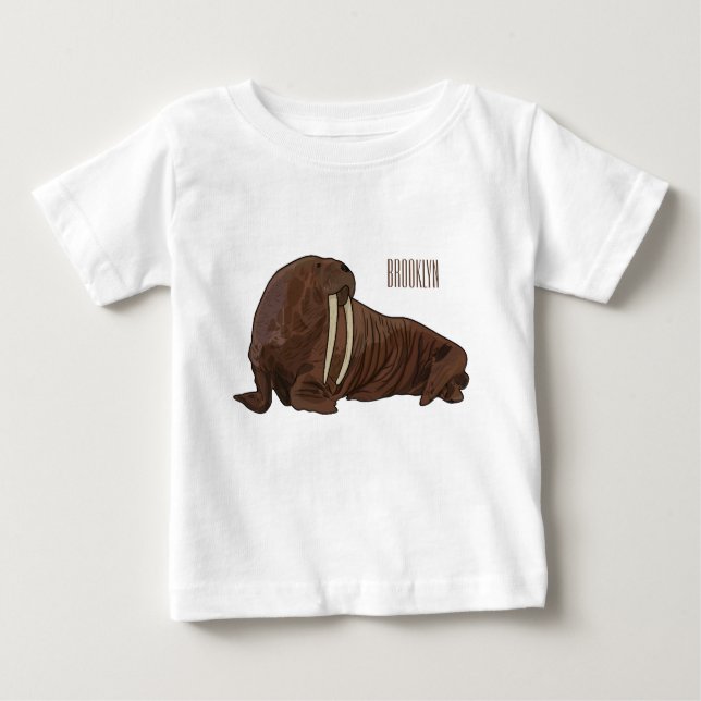 T-shirt Pour Bébé Illustration de Walrus (Devant)