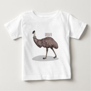 T-shirt Pour Bébé Illustration d'Emu bird