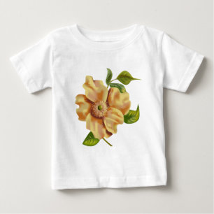 T-shirt Pour Bébé Illustration des fleurs jaunes