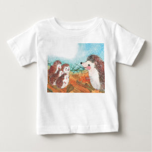 T-shirt Pour Bébé Illustration des hérissons