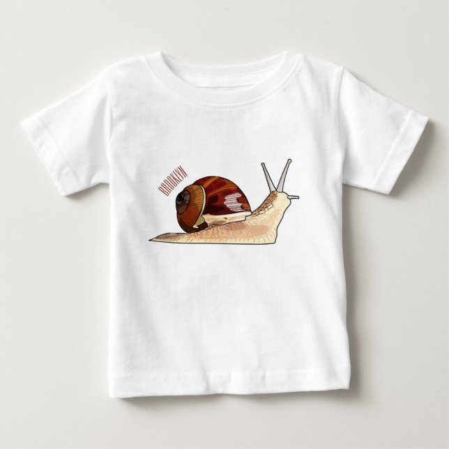 T-shirt Pour Bébé Illustration d'escargot (Devant)