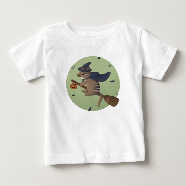 T-shirt Pour Bébé Illustration d'Halloween : Numéro de l'Assistant (Devant)